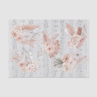 Papel De Seda hoja de pampas florales