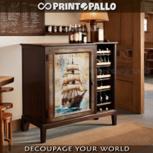 Hoja de periódico de época con galeón de vela