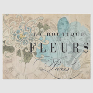 Papel De Seda Hoja floral de Decoupage del boutique del La