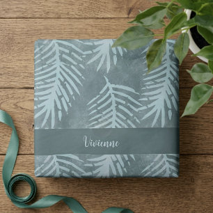 Papel De Seda Hoja tropical acuarela verde turquesa