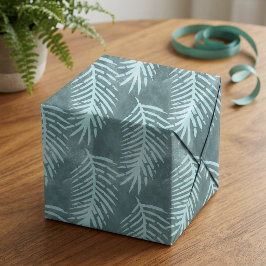 Papel De Seda Hoja tropical acuarela verde turquesa