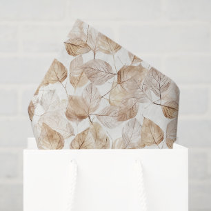 Papel De Seda Hojas blancas beige
