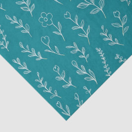 Papel De Seda Hojas botánicas