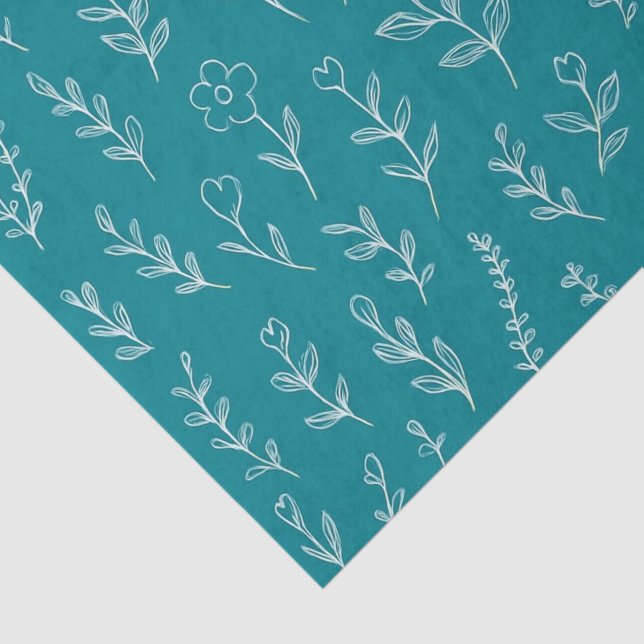 Papel De Seda Hojas botánicas (Detalle)