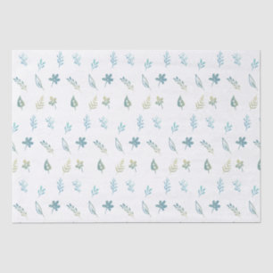 Papel De Seda hojas botánicas acuarelas fiesta de cumpleaños s