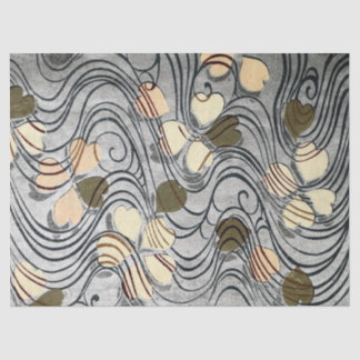 Papel De Seda Hojas con forma de corazón en el agua