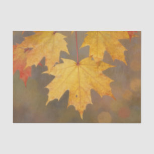 Papel De Seda Hojas de Arce de Otoño Dorado