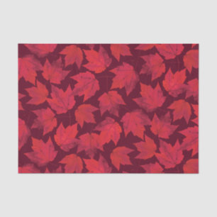Papel De Seda Hojas de arce del rojo del otoño