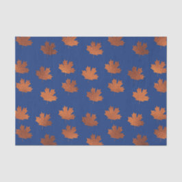 Papel De Seda Hojas de arce en fondo azul