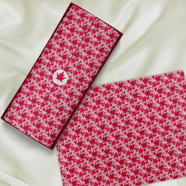 Papel De Seda Hojas de arce en un fondo rosado