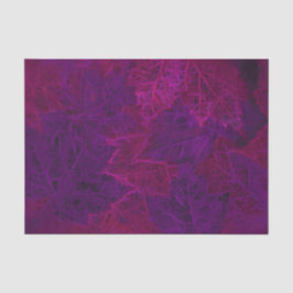 Papel De Seda Hojas de Arce Oscuras Neon Rosa Púrpura de Otoño