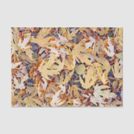 Papel De Seda Hojas de arce pintadas de amarillo otoñal