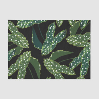 Papel De Seda Hojas de Begonia con manchas botánicas