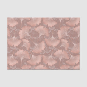 Papel De Seda Hojas de Ginkgo con Toque Romántico Dorado Botánic