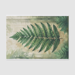 Papel De Seda Hojas de Helecho Decoupage Botánico