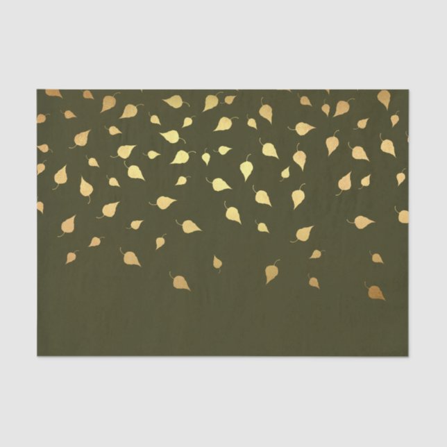 Papel De Seda Hojas de Oro de Otoño