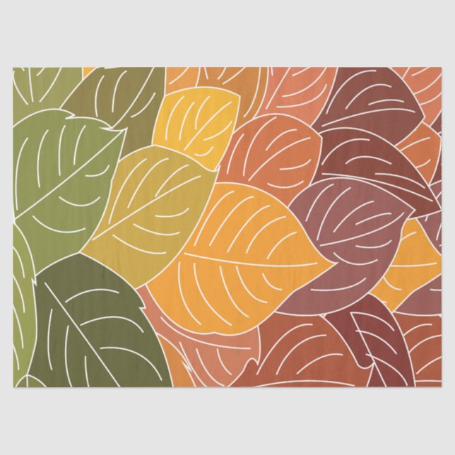 Papel De Seda Hojas de otoño (Anverso)