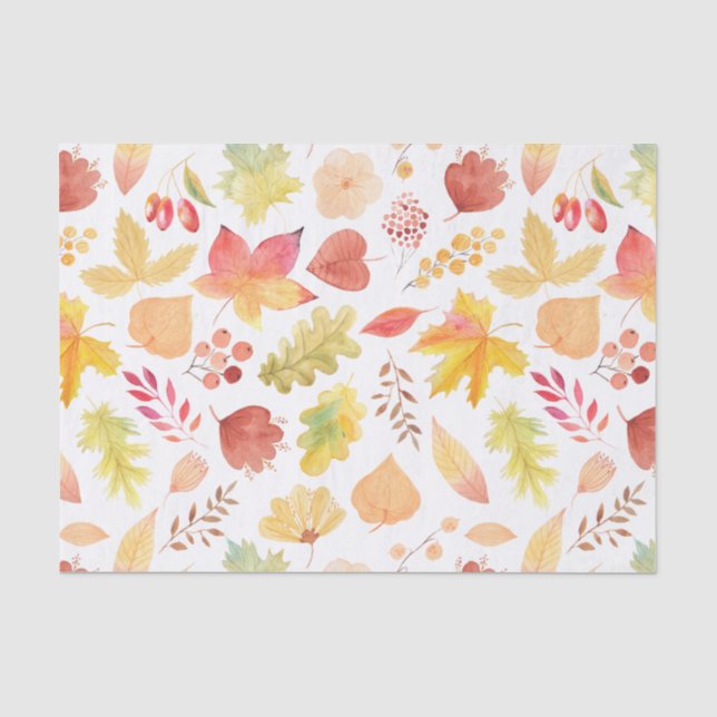 Papel De Seda Hojas de Otoño (Anverso)
