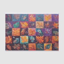 Papel De Seda Hojas de otoño acolchadas, patrón de granja de oto
