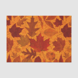 Papel De Seda Hojas de otoño anaranjadas