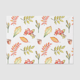 Papel De Seda Hojas de Otoño Bellota (Diseño 27 Serie Amarillo/N