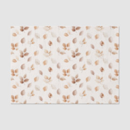 Papel De Seda Hojas de otoño crema dorado