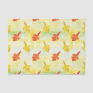 Papel De Seda hojas de otoño de acuarela
