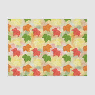 Papel De Seda hojas de otoño de acuarela