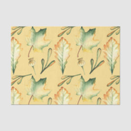 Papel De Seda Hojas de Otoño (Diseño 44 Serie Amarillo/Naranja)