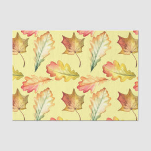 Papel De Seda Hojas de Otoño (Diseño 46 Serie Amarillo/Naranja)