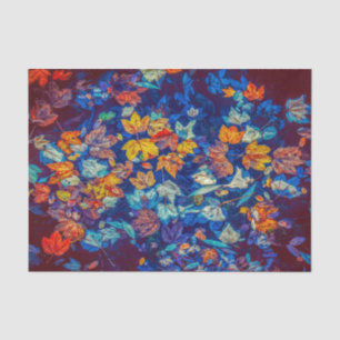 Papel De Seda Hojas de otoño en Borgoña