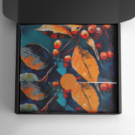 Papel De Seda Hojas de otoño pintadas. Follaje floral natural ot