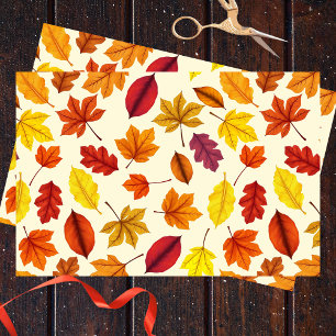 Papel De Seda Hojas de otoño vibrantes