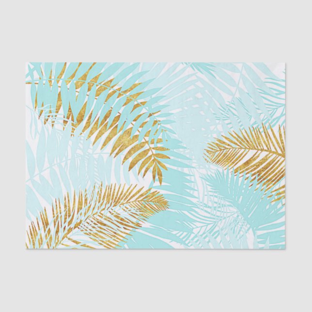 Papel De Seda Hojas de palma Hawaiana-Tropicales de la (Anverso)