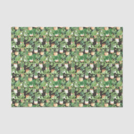 Papel De Seda Hojas de Plantas Verdes 2