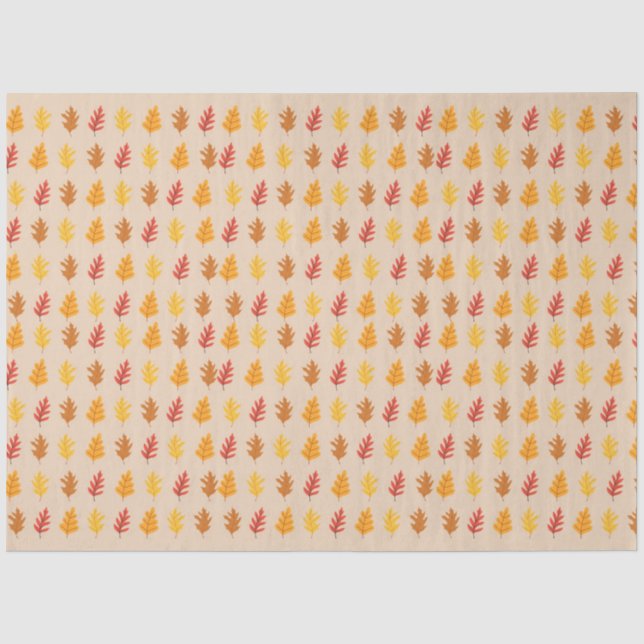 Papel De Seda Hojas de roble de otoño (Anverso)