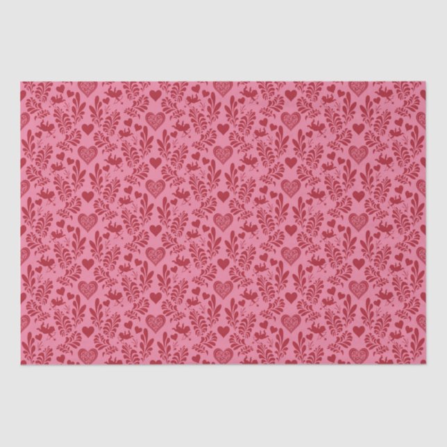 Papel De Seda Hojas de San Valentín  (Anverso)