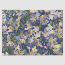 Papel De Seda Hojas del azul de la caída