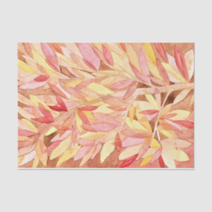 Papel De Seda Hojas del watercolour del otoño