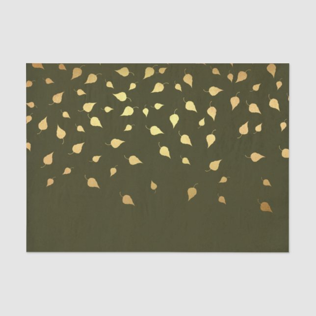 Papel De Seda Hojas doradas de otoño (Anverso)