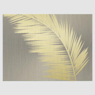 Papel De Seda Hojas doradas de palma tropical