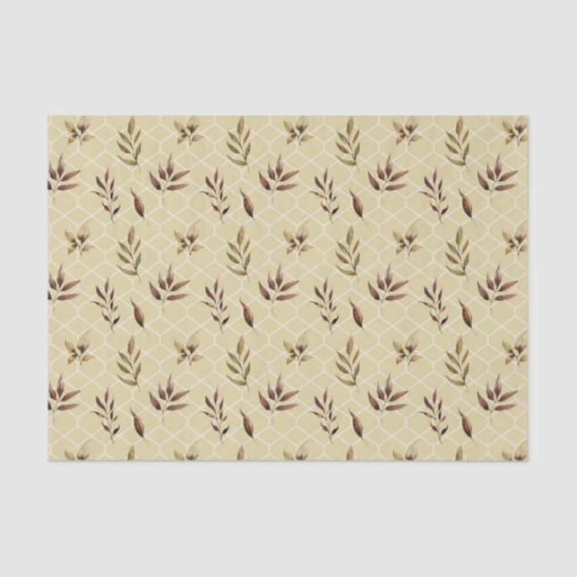 Papel De Seda Hojas marrones (Anverso)