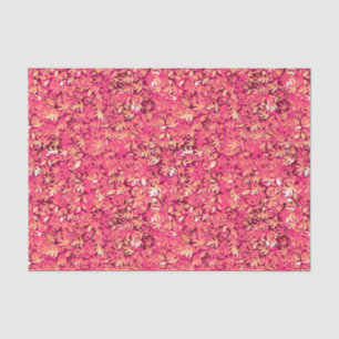 Papel De Seda Hojas otoñales, tonos rojos y naranjas