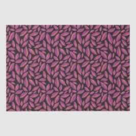 Papel De Seda Hojas Purpura y Negras de Otoño