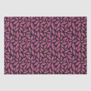 Papel De Seda Hojas Purpura y Negras de Otoño