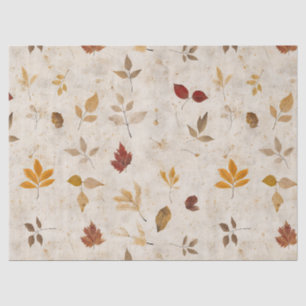 Papel De Seda Hojas rústicas de color marrón amarillento con amb