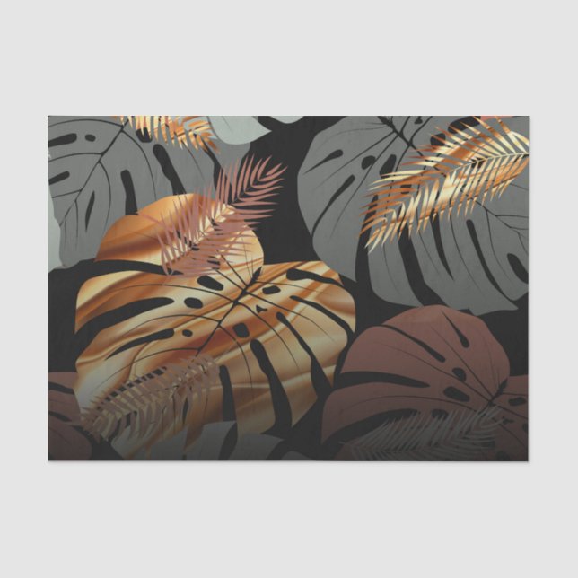 Papel De Seda Hojas tópicas elegantes (Anverso)