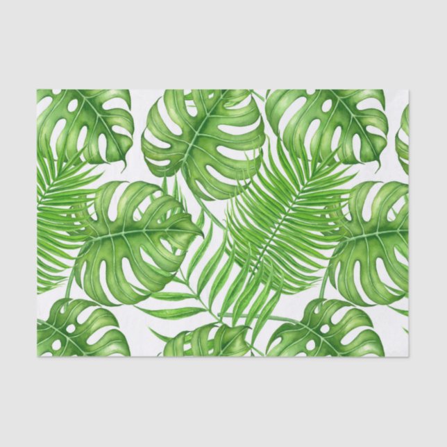Papel De Seda Hojas tropicales (Anverso)