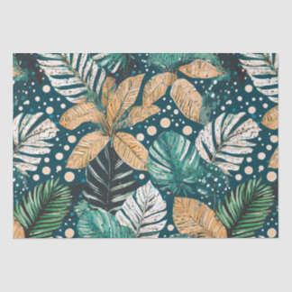 Papel De Seda Hojas tropicales