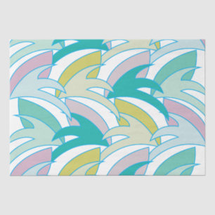 Papel De Seda Hojas Tropicales Coloridas Vintage